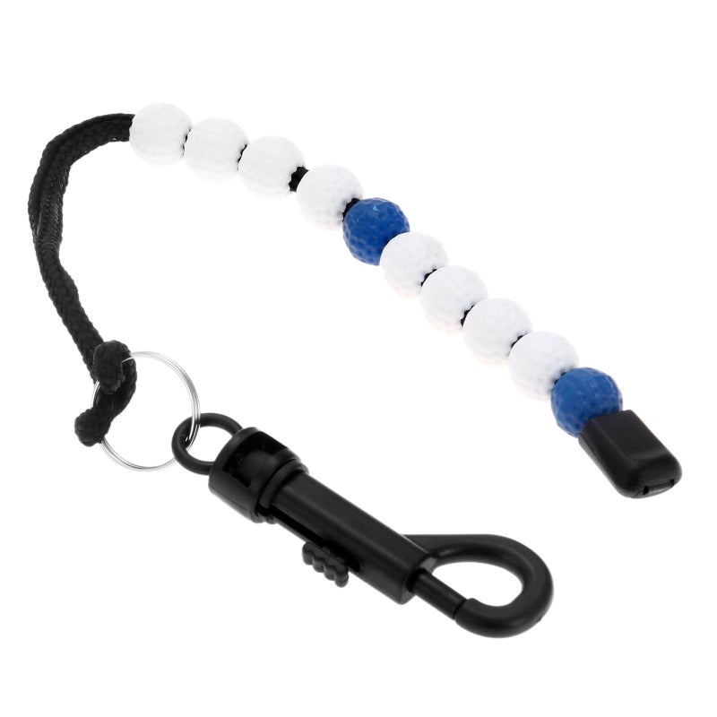 MUXSAM 1 Piece Golf Beads Score Counter with Clip (Blue), Golf Stroke Score Count Keeper Putting Score Counter for Referee Caddy Golfer - Image 1